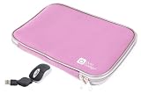 DURAGADGET Pink 12" Neoprene Laptop Zip Case With USB Mini Mouse (Fits Acer Aspire S3, Apple 13-inch MacBook Pro & Toshiba Satellite R830)