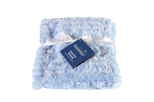 Summer Infant Bedding Basics Swirl Fur Blanket - Blue