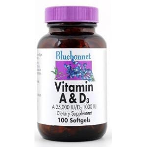 Vitamin A&D 100 SoftGels 25000 IU By Bluebonnet by Bluebonnet
