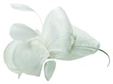 Scala Fascinator Headband with Bow and Feather Spray