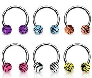 6 piece lot White, pink, purple, blue, yellow, 