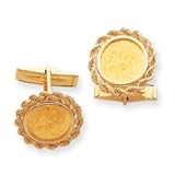 14k Gold Mens Cuff Links - Blank