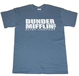 "Dunder Mifflin Paper Company" The Office Adult T-Shirt (BLUE, Sizes Small - 2X-Large by 