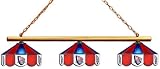 NBA New Jersey Nets Three Shade Stained Glass Billiard Table Lamp