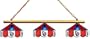Imperial New Jersey Nets Licensed Three Shade Stained Glass Billiard Table Lamp