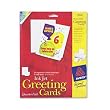 Avery  Quarter-Fold Greeting Cards for Inkjet Printers, 4.25 inches x 5.5 inches, White, Matte, Pack of 20 (3266)