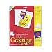 Avery  Quarter-Fold Greeting Cards for Inkjet Printers, 4.25 inches x 5.5 inches, White, Matte, Pack of 20 (3266)