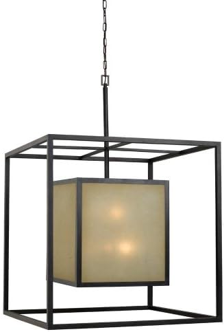 Hilden Collection Aged Bronze 12-Light Square Hanging Pendant (4114-55)