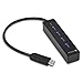 Satechi 4 Port Portable USB 3.0 Hub for Ultra Book, MacBook Air, Windows 8 Tablet PC (4USB Black)