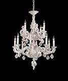 Metropolitan Metropolitan N1301 Large 12-LT 720w (32H x 25W) Chandelier in Italian White Porcelian