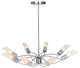 Access Lighting 50509-BS/FST 8 Light Solar Chandelier, Brushed