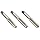 Union Butterfield 1700S High-Speed Steel Hand Tap Set, Uncoated (Bright) Finish, Round Shank with Square End, 3-Piece Set (1 Taper, 1 Plug, 1 Bottoming Chamfer)