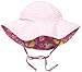 i play. by green sprouts unisex-baby Brim Sun Protection Hat | All-day UPF 50+ sun protection for head, neck, & eyes,Hot Pink Cabana,2T/4T