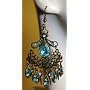 Saka's Big Chandelier Bronze Tone Metal Earrings