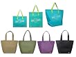 Reusable 4 Shoulder Totes + 3 Aqua Insulated Tote Bags, Combo Pack