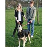 Lovers Lead Dual Handle Leash For Dogs large red -color 44.5" length