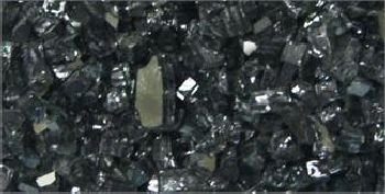 40 LB Black Reflective Colored Glass for Peterson burner systems and gas firepits