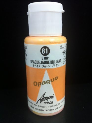 Aeroflash Color (Opaque Jaune Brillant E-81) 1 Bottle of 35ml From Holbein Japan