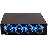Kingwin Four Channel Turn Knob Multi-Fan Cooling Controller FPX-001