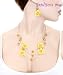 Yellow Beads & Clay Flower Layered Necklace Set
