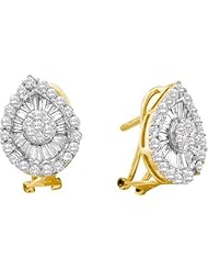 1.27CTW DIAMOND FLOWER EARRING