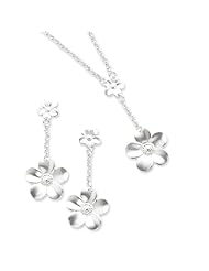 Sterling Silver Necklace And Earrings Set