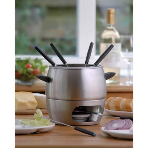 Edelstahl Fondue Set, 2L (2 Liter) Fondueset 