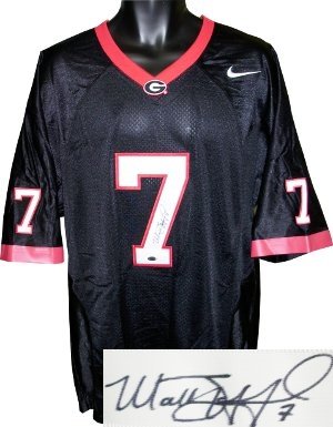 Matthew Stafford Autographed/Hand Autographed/Hand Signed Georgia Bulldogs Black Nike Jersey- Staffo