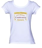 National Crossdressing Champion Ladies/Juniors FITTED Scoop-neck T-Shirt In Various Colors & Sizes