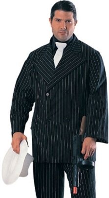 Adult Mafia Gangster Pinstripe Mens Halloween 