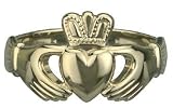14K Gold Irish Made Traditional Claddagh Ring - Gift Boxed from Ireland