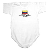 Baby Bodysuit White  Property Of Venezuelan Nation / Flag Transfer  Venezuela Country 12 - 18 Months