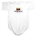 Baby Bodysuit White  Property Of Venezuelan Nation / Flag Transfer  Venezuela Country 12 - 18 Months