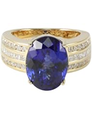 14K Exquisite Tanzanite Ring with diamonds (NEW ARRIVAL)