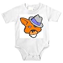 Onesie with fox, face, gangster, red, hat