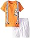 Kids Headquarters Little Boys' Suspender-Print T-Shirt and Short Set