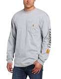 41pUX h8WpL. SL160  Carhartt Mens Big Tall Impact Logo Long Sleeve Pocket T Shirt