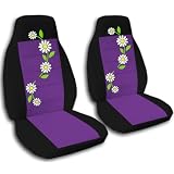 2 Black and purple seat covers with Daisies for a 2012 Nissan Sentra. Side airbag... by Designcovers&node=15684181
