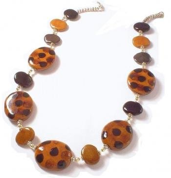fairtrade Kazuri Necklace - beehive