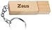 Engraved Wooden USB Flash Drive 8 GB with chain - Engraved name Zeus