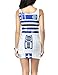Pink Queen Womens STAR WARS 3d Digital Print Low-cut Bodycon Vest Dress