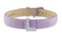 Diamond Clip On Initial letter "L" with Purple Leather Bracelet