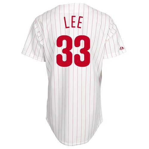 Philadelphia Phillies Replica Cliff Lee Home Jersey Large
