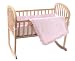 American Baby Company Heavenly Soft Minky Dot 3 Piece Cradle Set - Pink