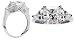 Princess &amp; Trillion CZ 3 Stone Engagement Ring size 7 Emitations