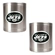 New York Jets 2pc Stainless Steel Can Holder Set- Primary Logo NFL Football
