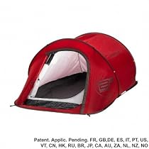 Wurfzelt Quechua 2 Person Doppelwandig nur 2,7 kg pop-up rot