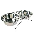 Eat-on-Feet Hunde Napf Set mit Halter, 2,8 l / &oslash; 24 cm