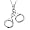 14k White Gold Diamond Handcuffs Pendant (3/8 cttw, I-J Color, I2-I3 Clarity)