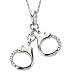 14k White Gold Diamond Handcuffs Pendant (3/8 cttw, I-J Color, I2-I3 Clarity)